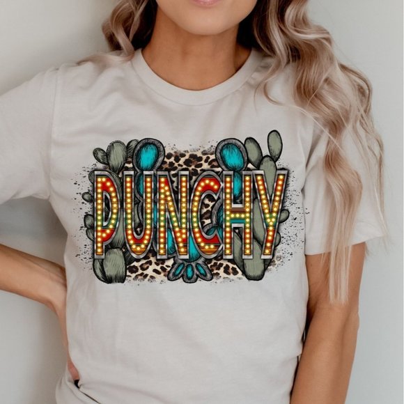 CACTUS PUNCHY Handmade Graphic Tee - Picture 4 of 4